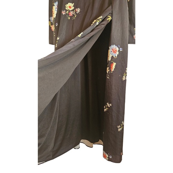 Mac Duggal Black Floral Maxi Dress Size 16 - Picture 13 of 14